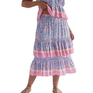 ANTHROPOLOGIE Plenty by Tracy Reese Meadow Tiered Skirt Size 2X NEW Demure